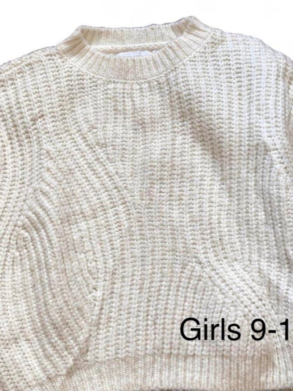 Zara Girls' Cream and White Jumper